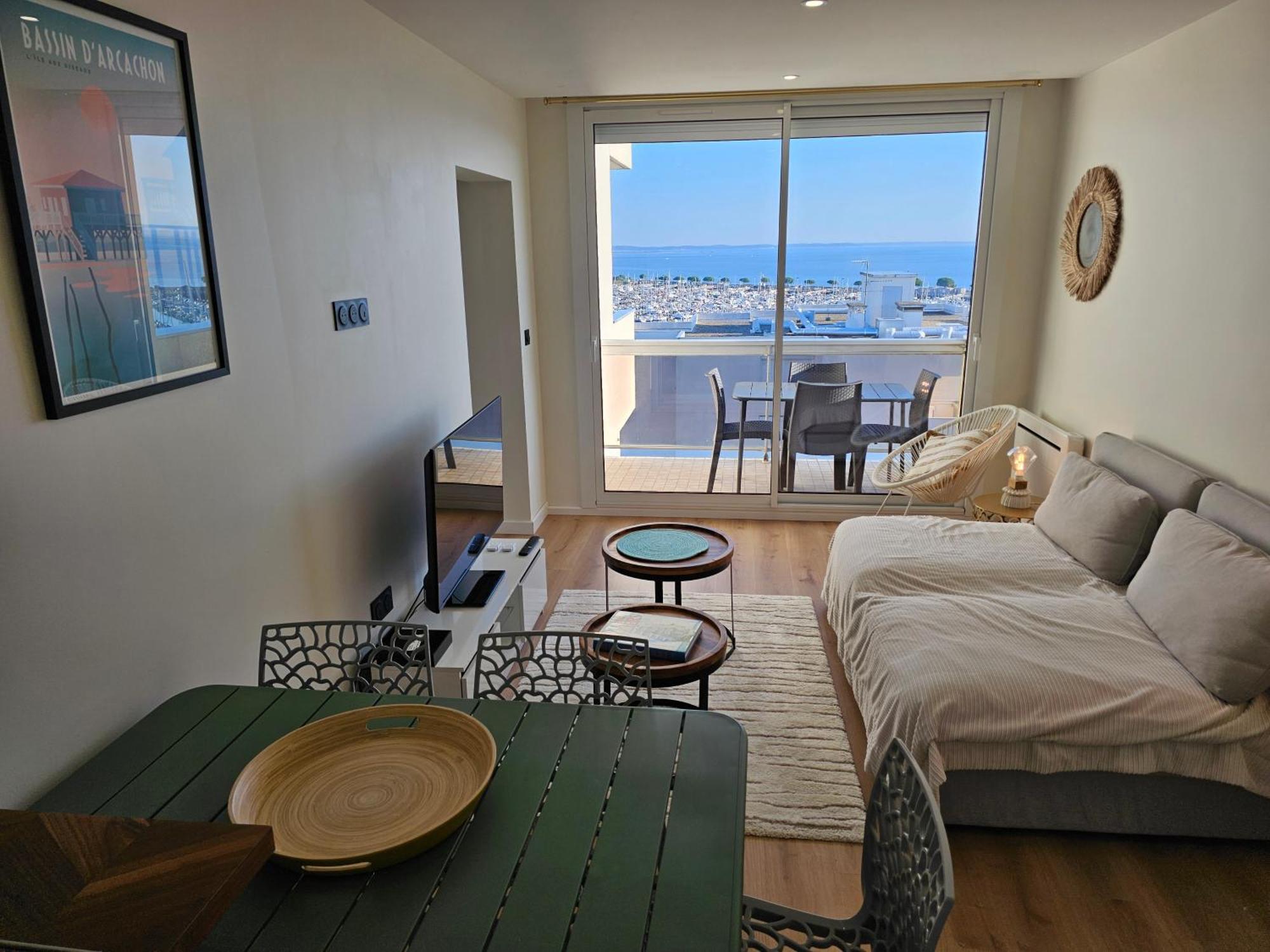 Vue Panoramique Sur Bassin,Piscine Et Terrasse Apartman Arcachon Kültér fotó
